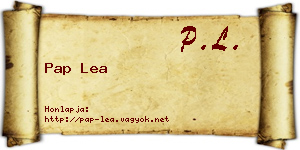 Pap Lea névjegykártya