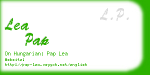 lea pap business card